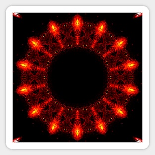 Ominous Red Kaleidoscope pattern (Seamless) 15 Sticker